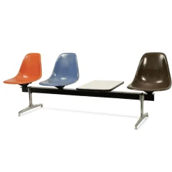 Pamono Divers Tandem Bench by Charles & Ray Eames><noscript><img width=