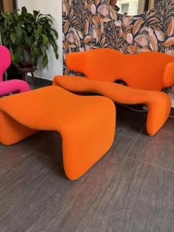 Pamono Djinn Living Room Set by Olivier Mourgue for Airborne, 1960s, Set of 3