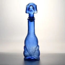 Best Pamono Dog-Shaped Carafe in Blue Glass from Empoli, 1960s