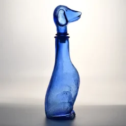 Best Pamono Dog-Shaped Carafe in Blue Glass from Empoli, 1960s