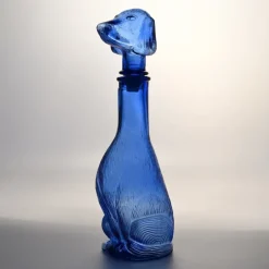 Best Pamono Dog-Shaped Carafe in Blue Glass from Empoli, 1960s
