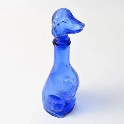 Best Pamono Dog-Shaped Carafe in Blue Glass from Empoli, 1960s