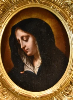 Hot Pamono Dolci, Mater Dolorosa, 17th Century, Oil on Canvas, Framed