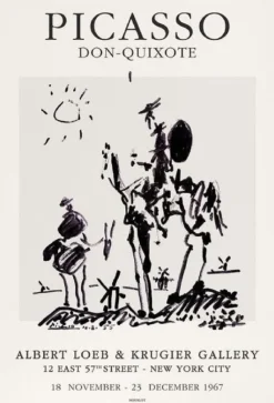 Pamono Don Quixote Screenprint Exhibition Poster after Picasso> Posters|Wall Decor