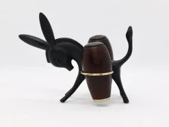 Pamono Donkey Salt and Pepper Shakers with Holder by Walter Bosse for Hertha Baller, Austria, 1950s, Set of 3><noscript><img width=