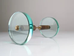 Pamono Door Handle in Glass and Brass by Max Ingrand for Fontana Art, 1950s><noscript><img width=