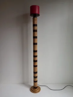 Best Pamono Dorica Red Floor Lamp by Pietro Meccani for Meccani Design