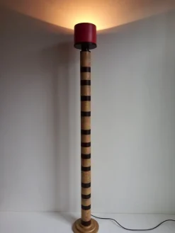Best Pamono Dorica Red Floor Lamp by Pietro Meccani for Meccani Design