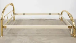 Pamono Double Bed in Brass, 1970s> Beds & Bedroom Sets