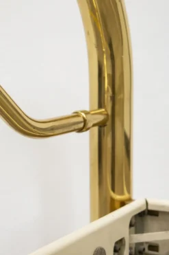 Pamono Double Bed in Brass, 1970s><noscript><img width=