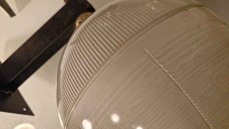 Pamono Double Fresnel Glass and Polished Aluminum Wall Light, 1960s> Wall Lights & Sconces