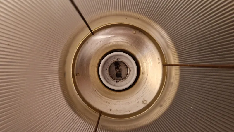 Pamono Double Fresnel Glass and Polished Aluminum Wall Light, 1960s> Wall Lights & Sconces