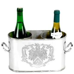 Pamono Double Silver-Plated Ice Buckets, Set of 2> Tabletop|Ice Buckets & Wine Coolers