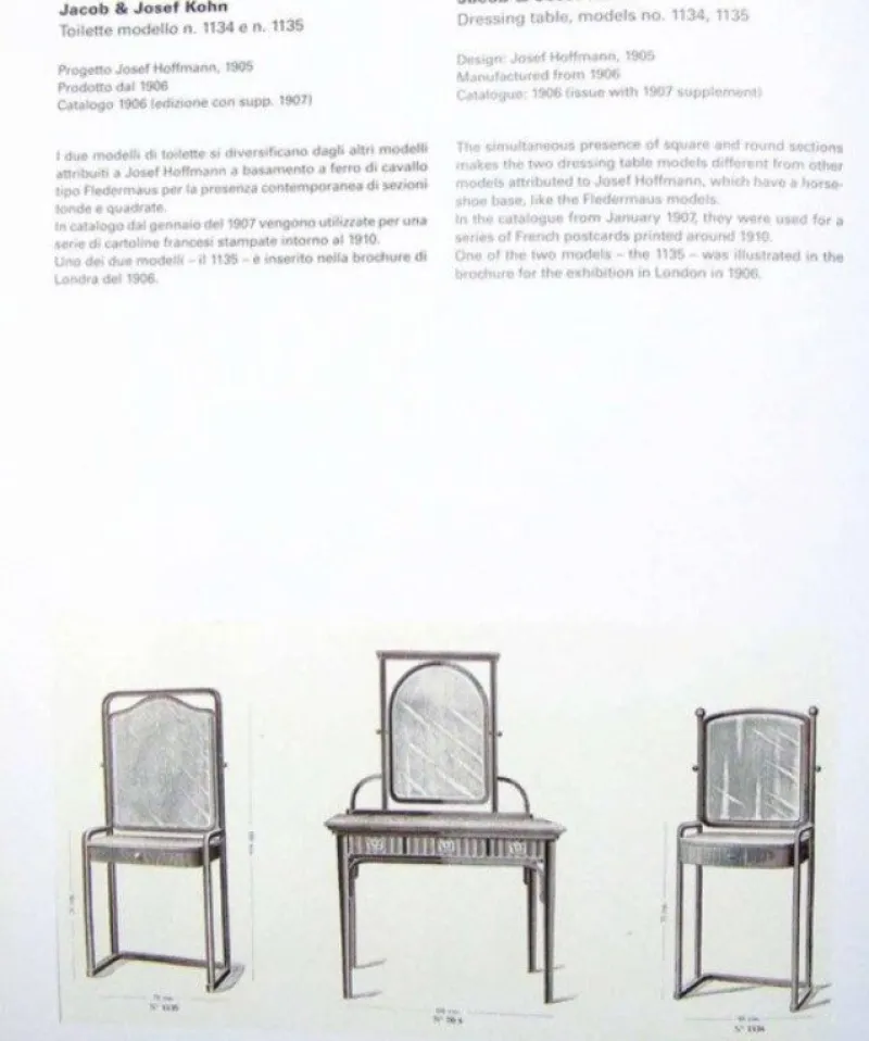 Pamono Dressing Table in Beech by Josef Hoffmann for Jacob & Josef Kohn, 1890s> Dressing Tables