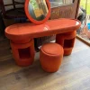 Pamono Dressing Table with Chairs from Kecskemét Furniture, 1975, Set of 3> Dressing Tables