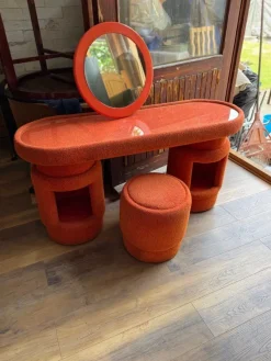 Pamono Dressing Table with Chairs from Kecskemét Furniture, 1975, Set of 3> Dressing Tables