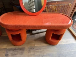 Pamono Dressing Table with Chairs from Kecskemét Furniture, 1975, Set of 3><noscript><img width=