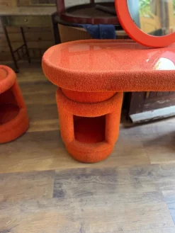 Pamono Dressing Table with Chairs from Kecskemét Furniture, 1975, Set of 3><noscript><img width=