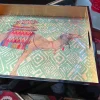 Pamono Dromedary Square Tray in Lacquered Wood by Les Ottomans> Tabletop|Trays