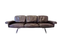 Pamono DS-31 3-Seater Sofa, Armchairs and Ottoman, 1970s, Set of 4><noscript><img width=