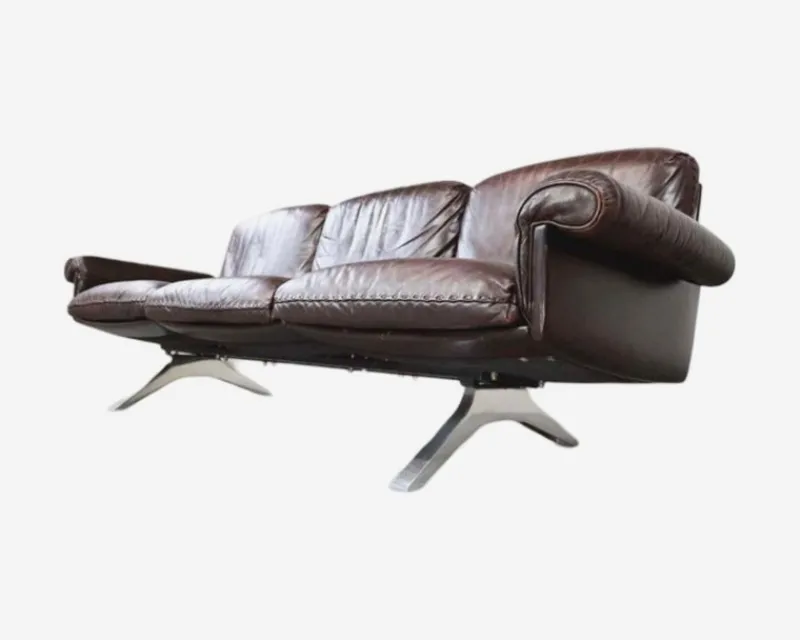 Pamono DS-31 3-Seater Sofa, Armchairs and Ottoman, 1970s, Set of 4> Living Room Sets