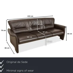 Pamono DS-350 Three-Seater Sofa in Leather from De Sede> Couches & Sofas