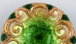 New Pamono Duban Christel for Limoges, Bronze Bowl with Enamel Work, 1940s