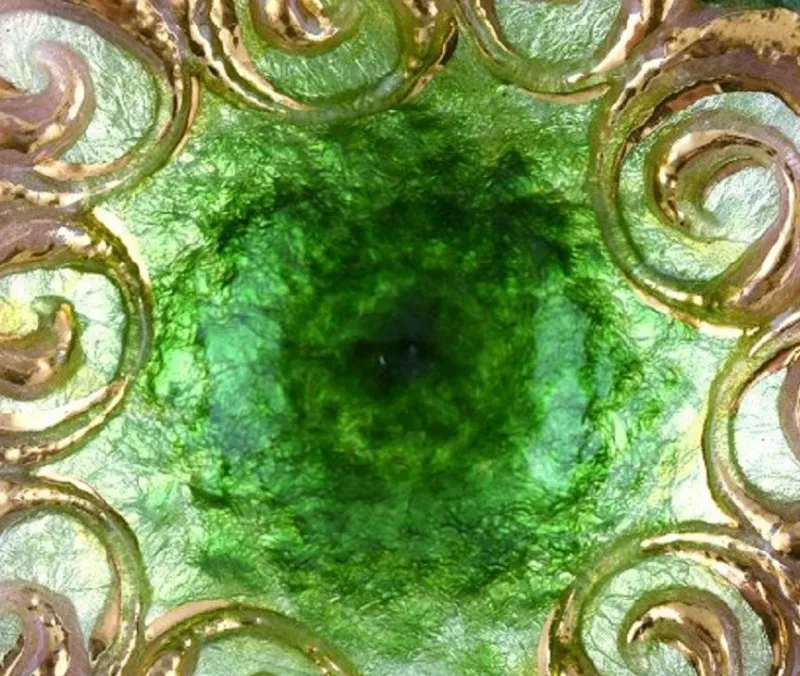 New Pamono Duban Christel for Limoges, Bronze Bowl with Enamel Work, 1940s