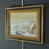 Online Pamono Duboc, Under the Snow, 1980s, Oil on Canvas, Framed