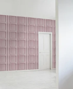Online Pamono Dusty Pink Panelling Wallpaper