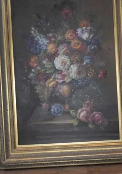 Pamono Dutch Artist, Floral Still Life, Oil Painting, Framed><noscript><img width=