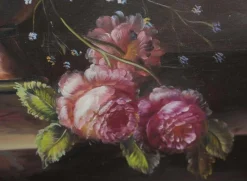 Pamono Dutch Artist, Floral Still Life, Oil Painting, Framed><noscript><img width=