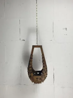 Pamono Dutch Brutalist Folk Art Hanging Plant Holder, 1960s><noscript><img width=