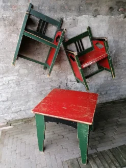 Pamono Dutch Childrens Chairs by Egbert Reitsma, 1920s, Set of 3><noscript><img width=