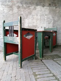 Pamono Dutch Childrens Chairs by Egbert Reitsma, 1920s, Set of 3><noscript><img width=