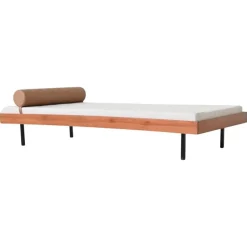 Pamono Dutch Daybed in Teak with Metal and Wool, 1960> Daybeds & Chaises Lounges