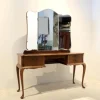 Pamono Dutch Mahogany Dressing Table with Mirror, 1950s
