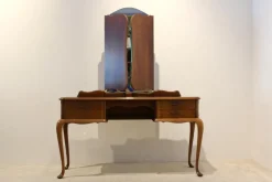 Pamono Dutch Mahogany Dressing Table with Mirror, 1950s