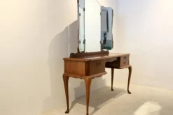 Pamono Dutch Mahogany Dressing Table with Mirror, 1950s