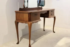Pamono Dutch Mahogany Dressing Table with Mirror, 1950s