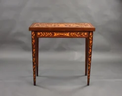 Pamono Dutch Marquetry Card Table, 1840s> Game Tables