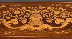 Pamono Dutch Marquetry Card Table, 1840s><noscript><img width=