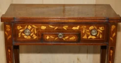 Hot Pamono Dutch Marquetry Inlaid Chess Poker Game Table, 1800