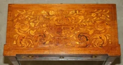 Hot Pamono Dutch Marquetry Inlaid Chess Poker Game Table, 1800