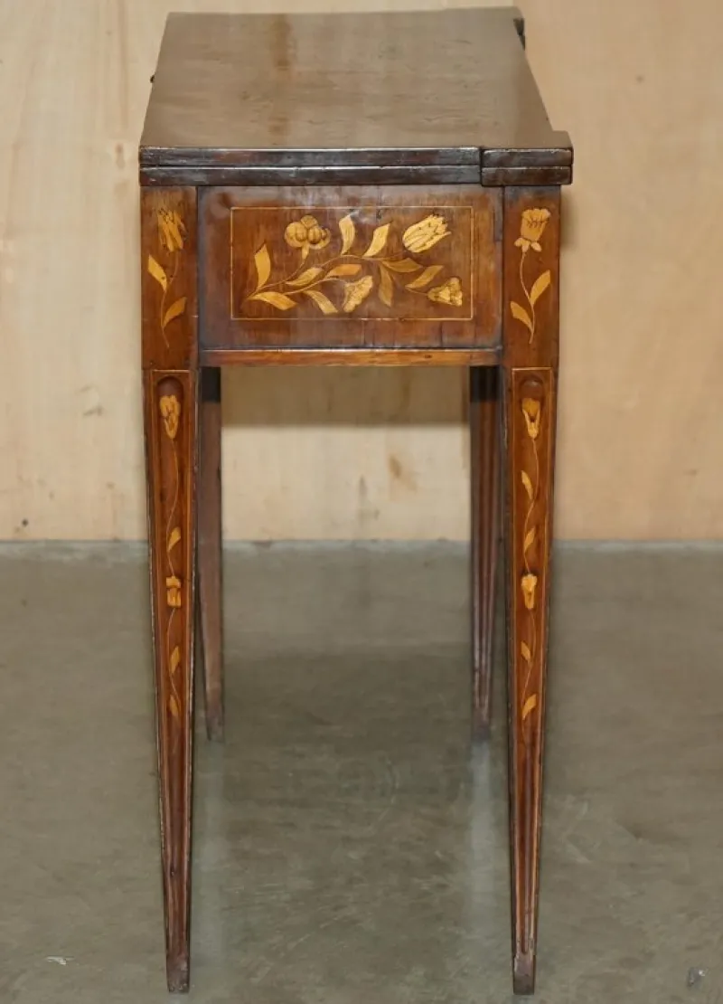 Hot Pamono Dutch Marquetry Inlaid Chess Poker Game Table, 1800