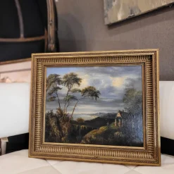 Pamono Dutch School Artist, Military Off the Coast, 19th Century, Oil on Canvas><noscript><img width=