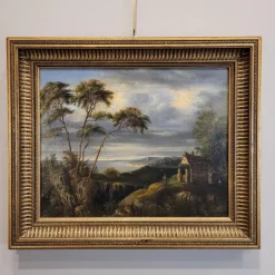 Pamono Dutch School Artist, Military Off the Coast, 19th Century, Oil on Canvas><noscript><img width=