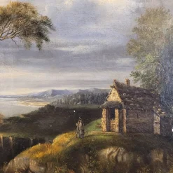 Pamono Dutch School Artist, Military Off the Coast, 19th Century, Oil on Canvas><noscript><img width=