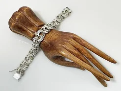 Pamono Dutch Silver Bracelet with Prince of Wales Link, 1970s><noscript><img width=