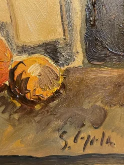 New Pamono E. Cappello, Still Life, 20th Century, Oil Painting on Canvas, Framed